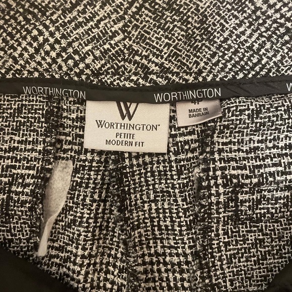 Grunge black and white tweed flare pants - Picture 2 of 4